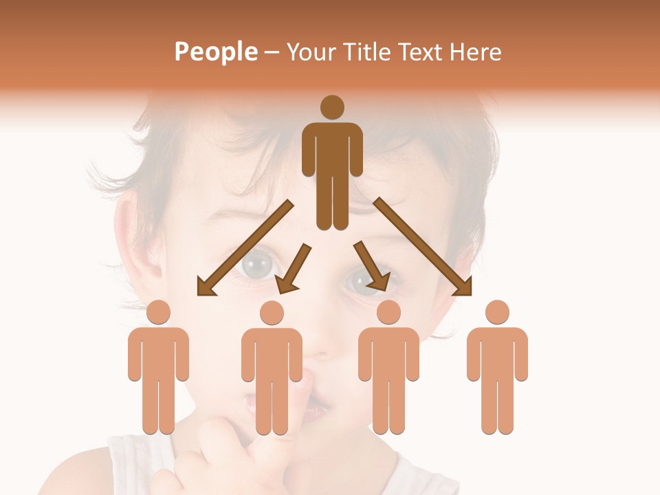 Cut Contemplating Child PowerPoint Template