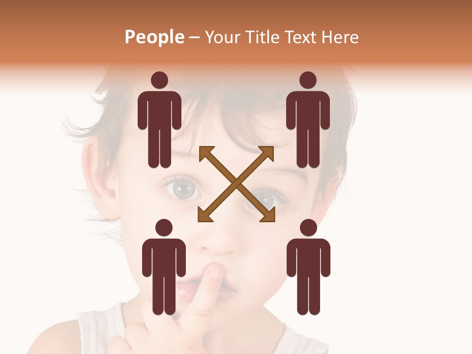 Cut Contemplating Child PowerPoint Template