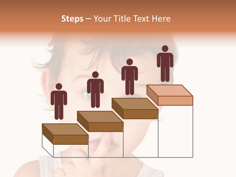 Cut Contemplating Child PowerPoint Template