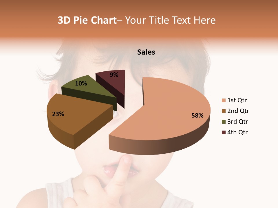 Cut Contemplating Child PowerPoint Template