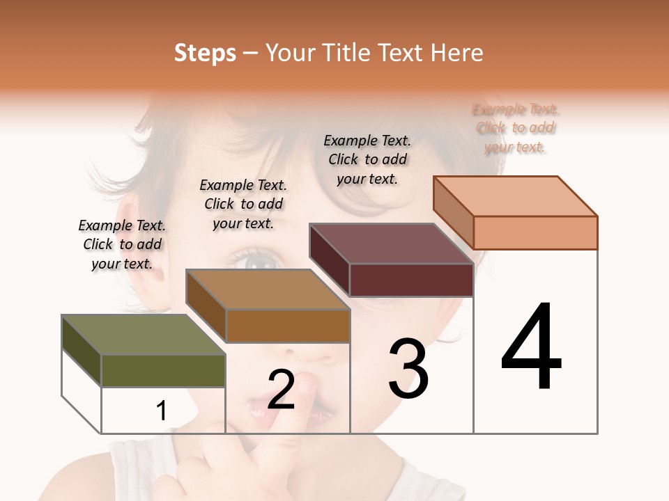 Cut Contemplating Child PowerPoint Template
