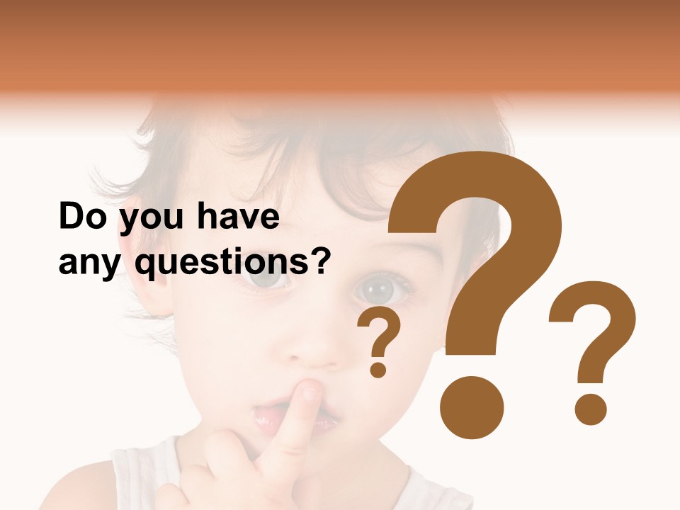 Cut Contemplating Child PowerPoint Template