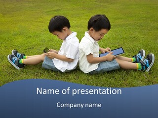 Group Schoolboy Lifestyle PowerPoint Template