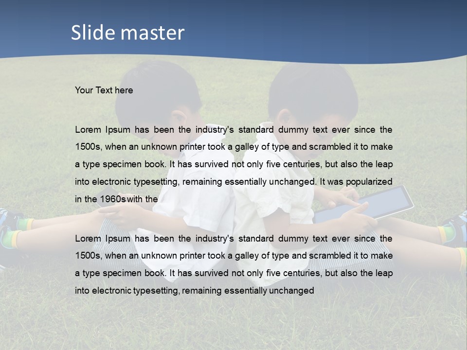 Group Schoolboy Lifestyle PowerPoint Template