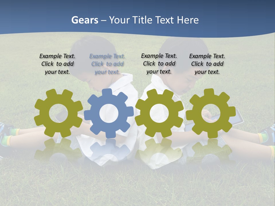 Group Schoolboy Lifestyle PowerPoint Template