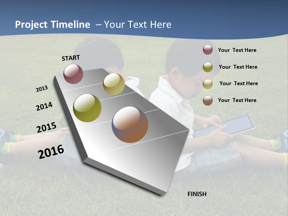 Group Schoolboy Lifestyle PowerPoint Template