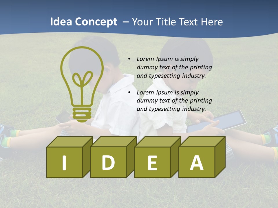 Group Schoolboy Lifestyle PowerPoint Template