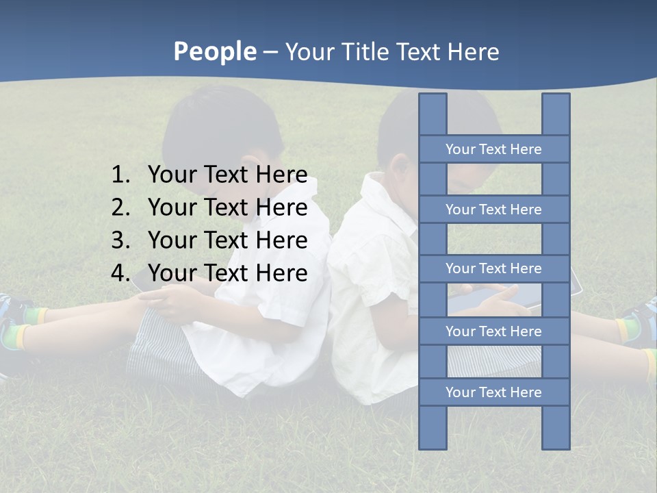 Group Schoolboy Lifestyle PowerPoint Template