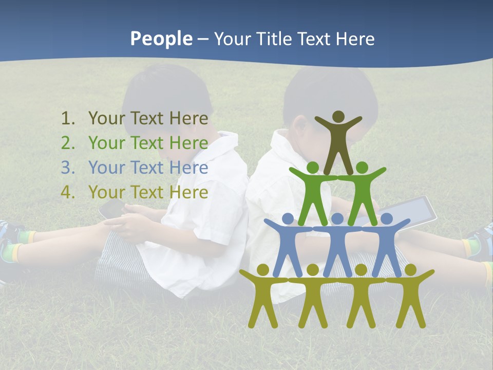 Group Schoolboy Lifestyle PowerPoint Template