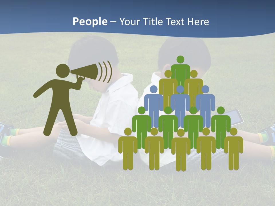 Group Schoolboy Lifestyle PowerPoint Template