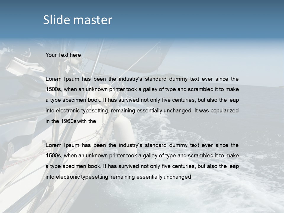 Vacation Maritime Navigation PowerPoint Template