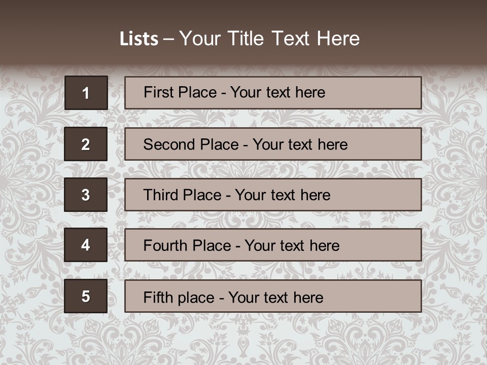 Curl Botanical Symbol PowerPoint Template