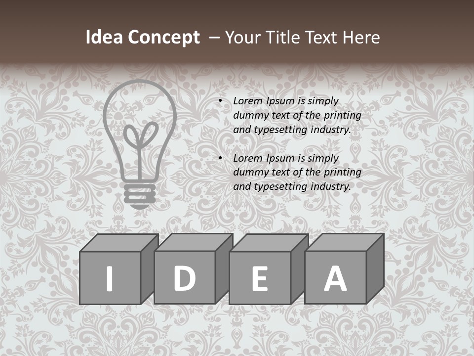 Curl Botanical Symbol PowerPoint Template