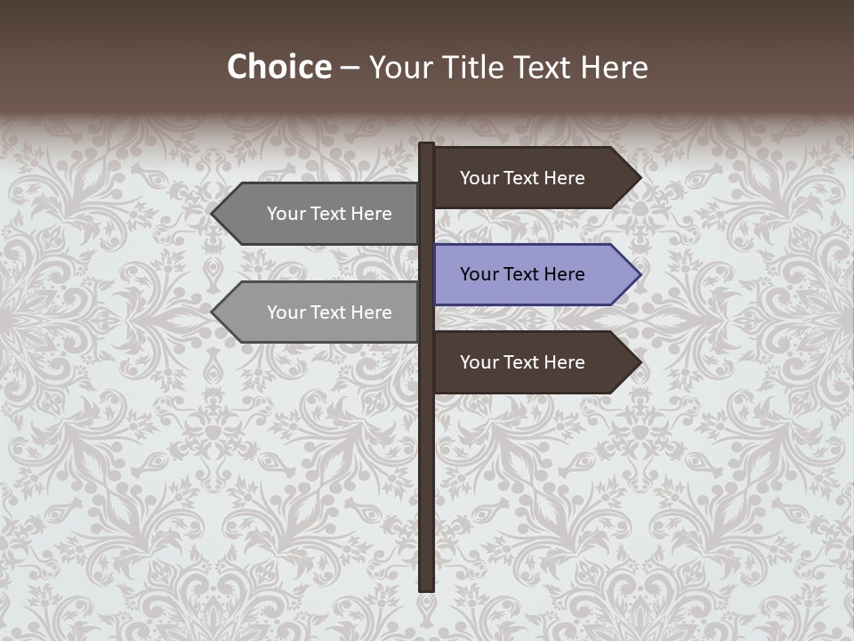 Curl Botanical Symbol PowerPoint Template