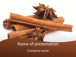 Food White Background Anise PowerPoint Template