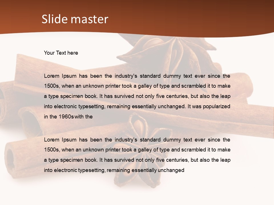 Food White Background Anise PowerPoint Template