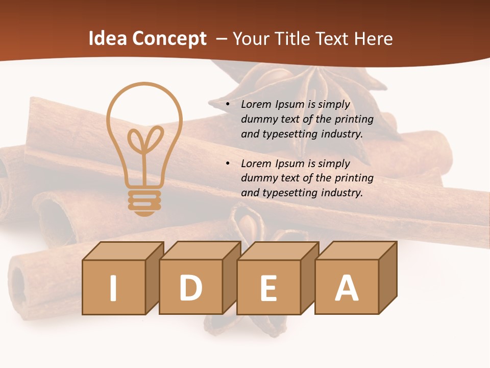 Food White Background Anise PowerPoint Template