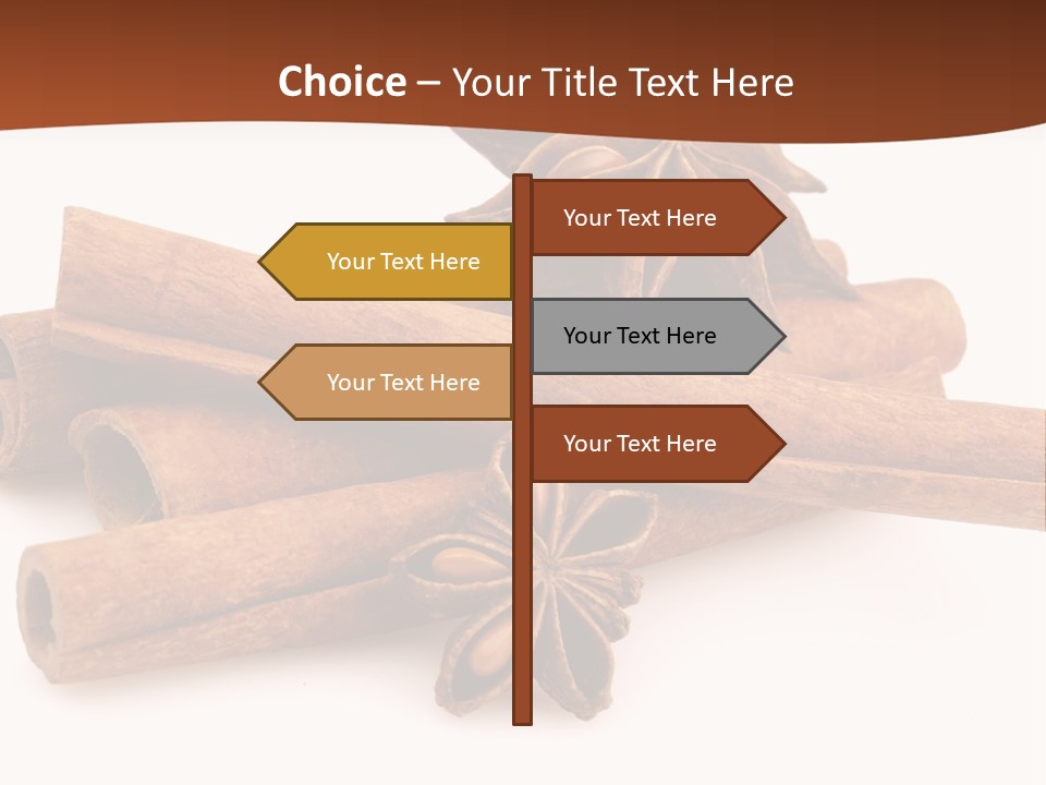 Food White Background Anise PowerPoint Template