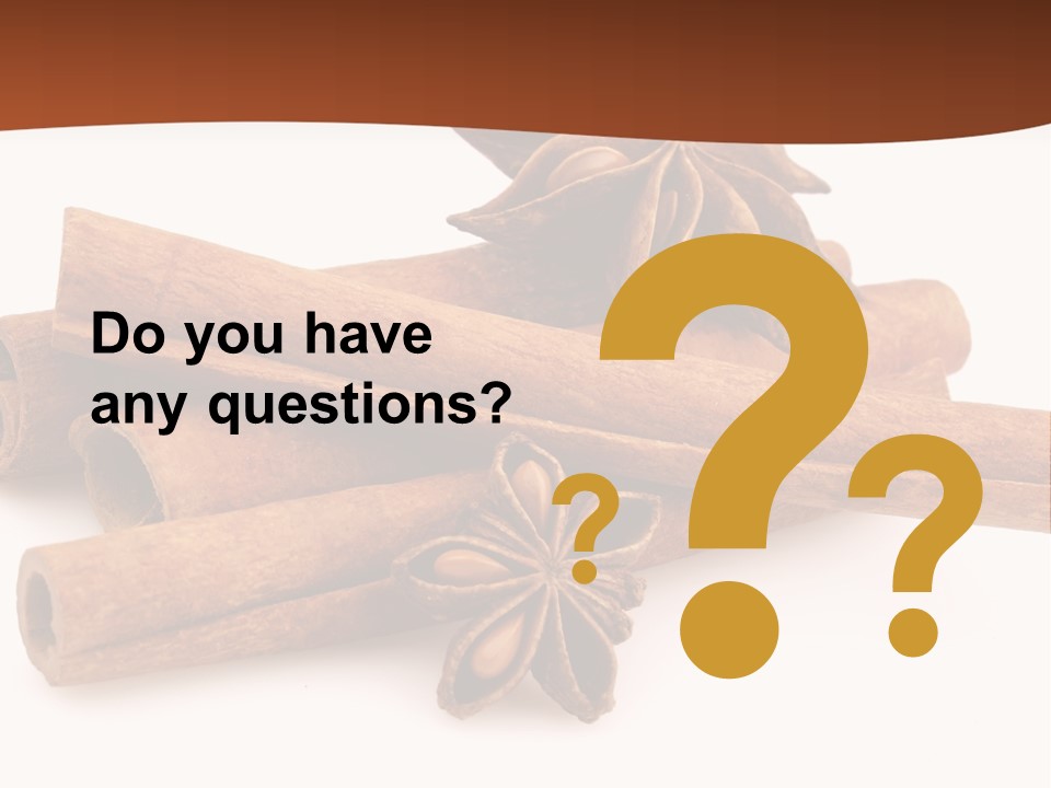 Food White Background Anise PowerPoint Template