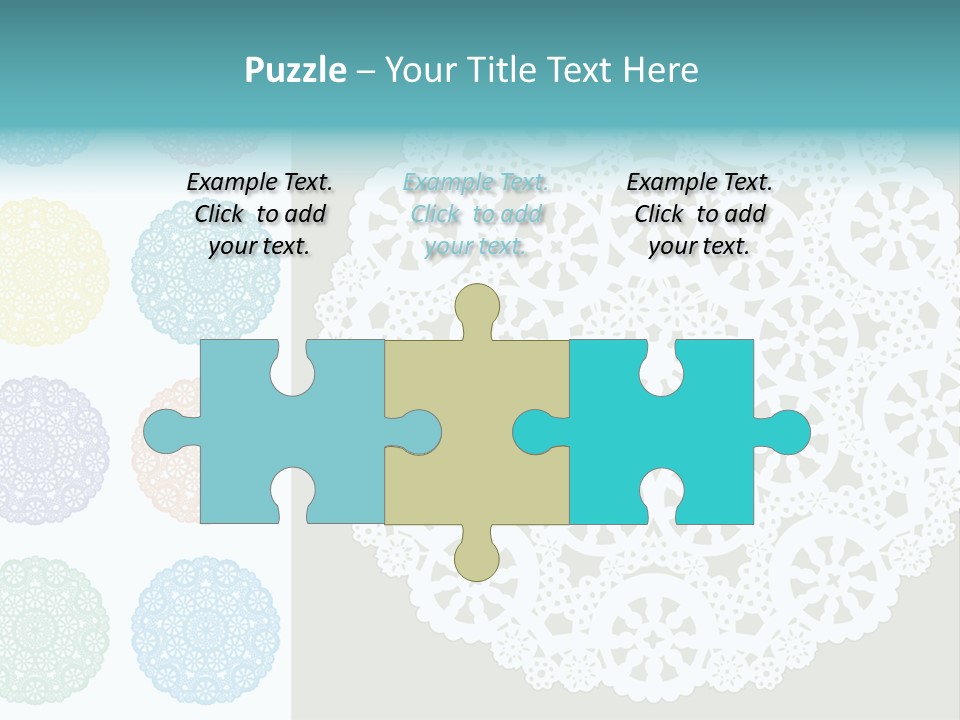 Lace Lace Vector Scrapbook Elements PowerPoint Template