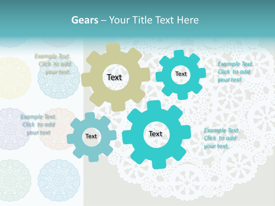 Lace Lace Vector Scrapbook Elements PowerPoint Template