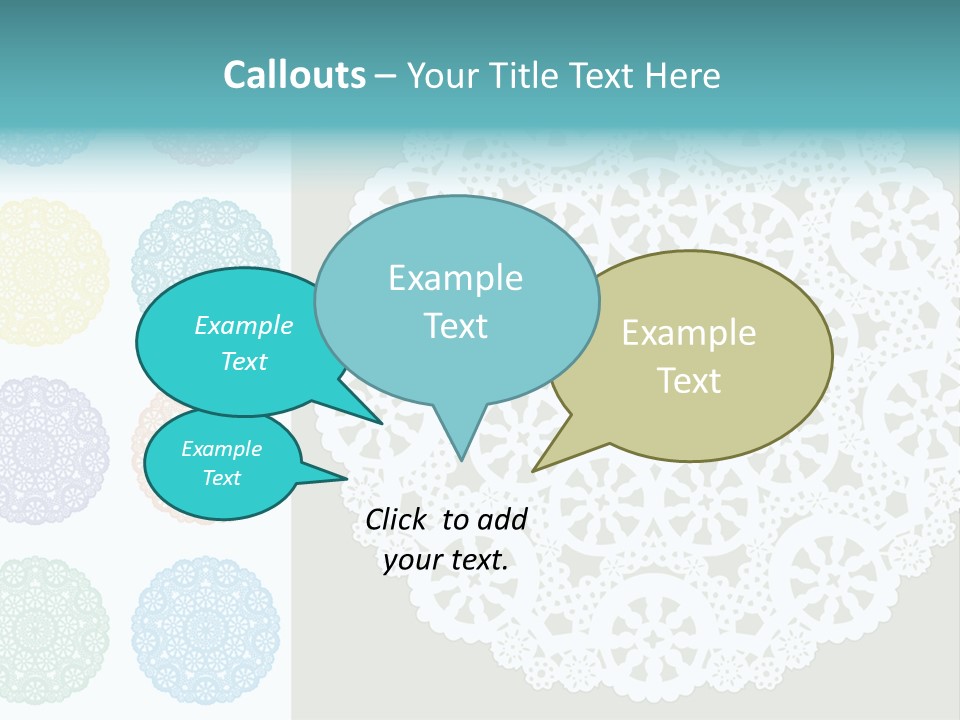 Lace Lace Vector Scrapbook Elements PowerPoint Template