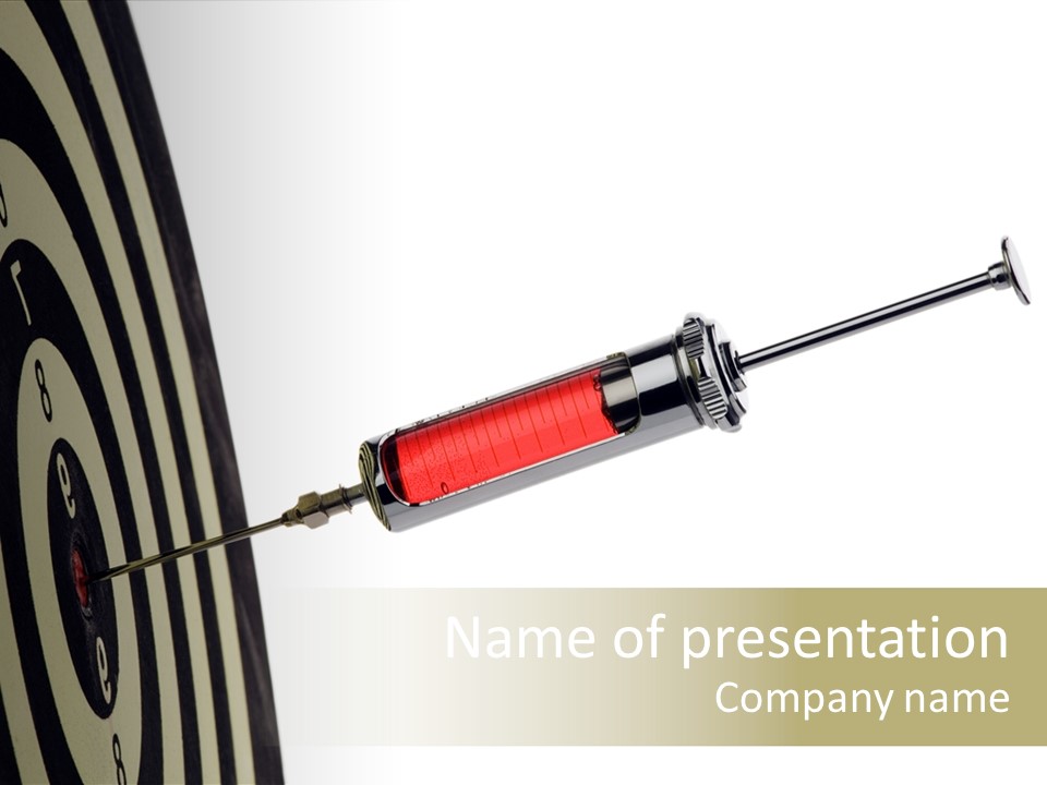 Hit Blood Syringe PowerPoint Template