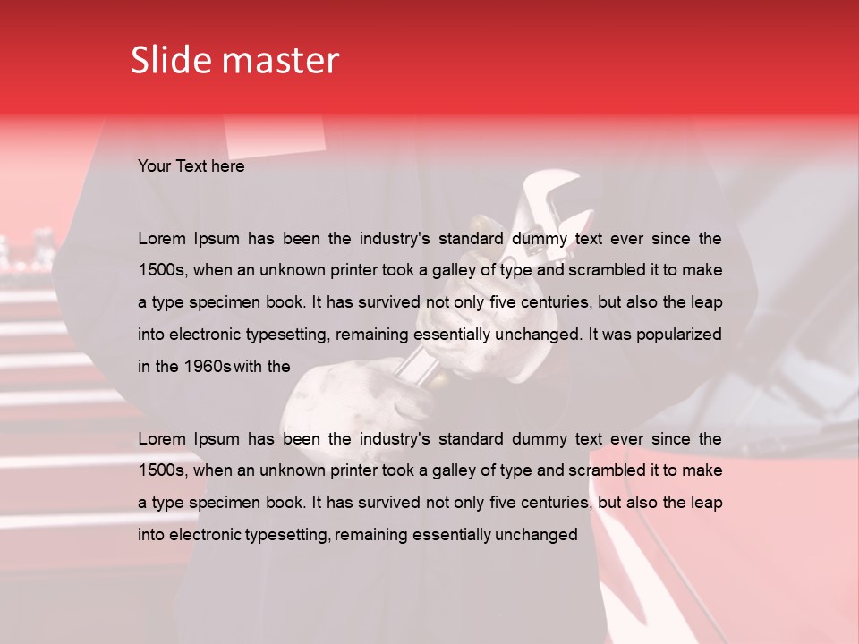 Wrench Job Red PowerPoint Template