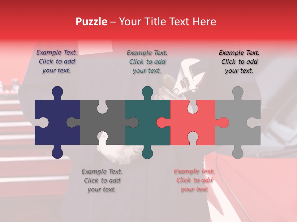 Wrench Job Red PowerPoint Template