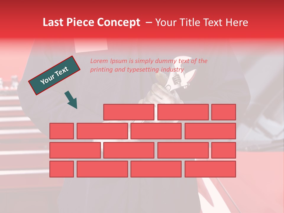 Wrench Job Red PowerPoint Template