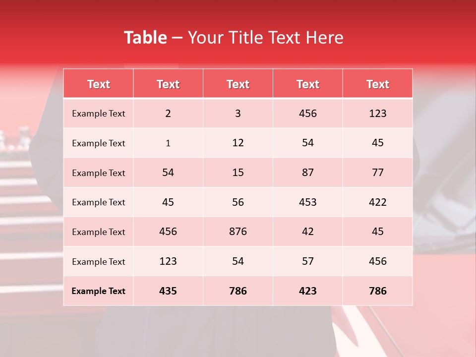 Wrench Job Red PowerPoint Template