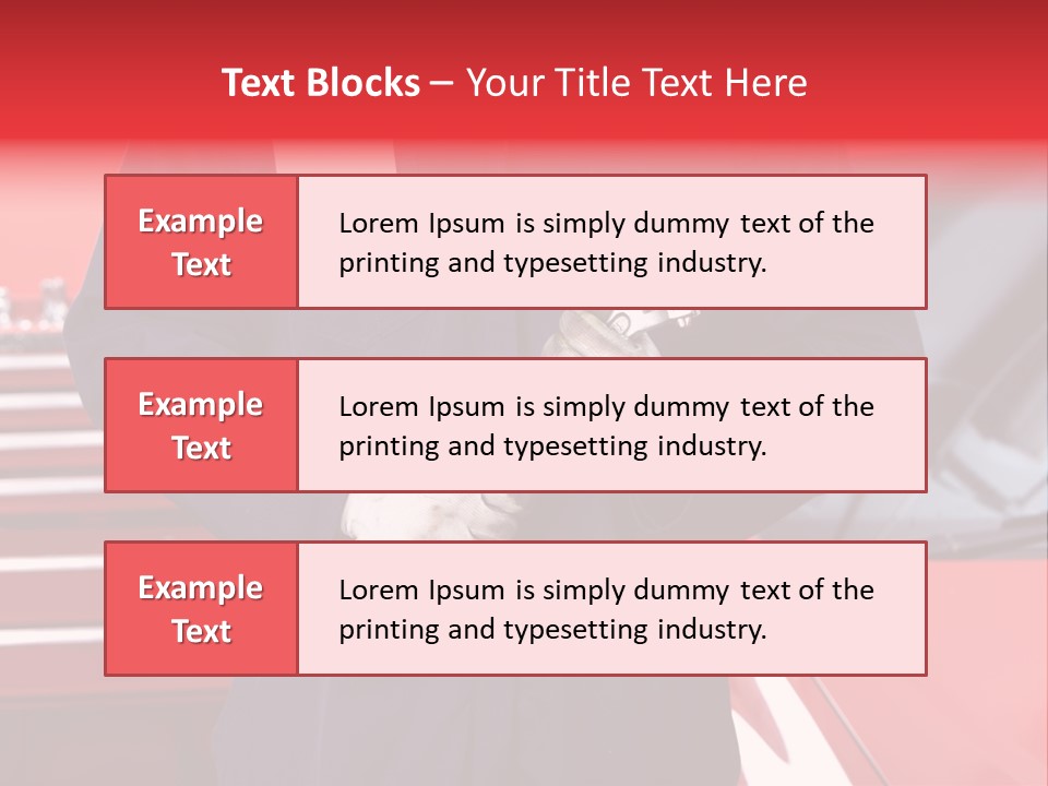 Wrench Job Red PowerPoint Template