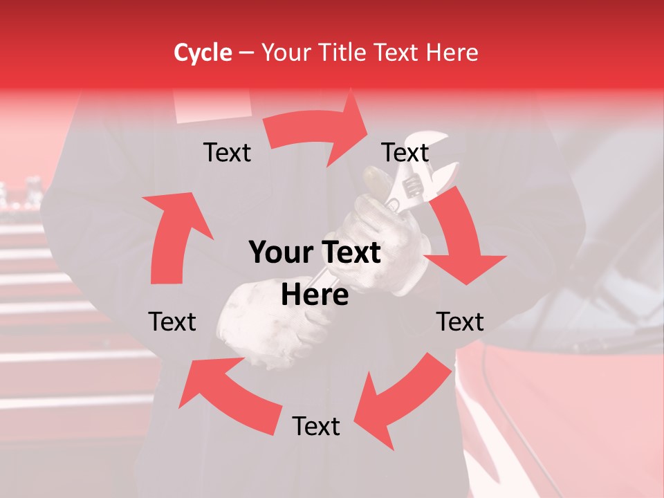 Wrench Job Red PowerPoint Template