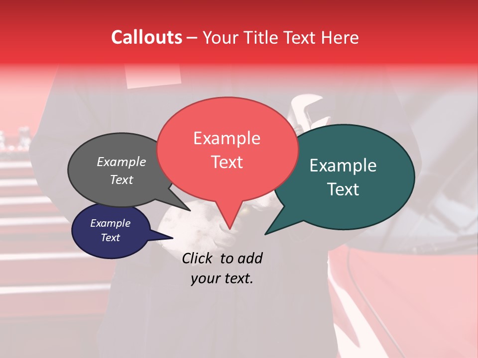 Wrench Job Red PowerPoint Template