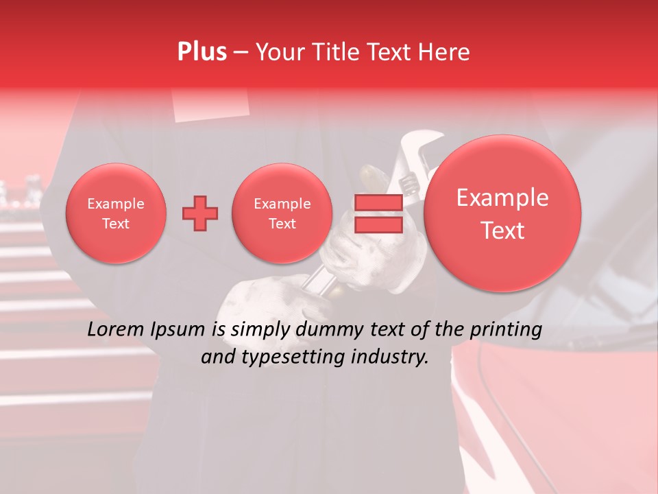 Wrench Job Red PowerPoint Template