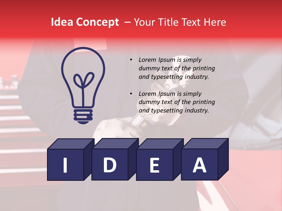 Wrench Job Red PowerPoint Template