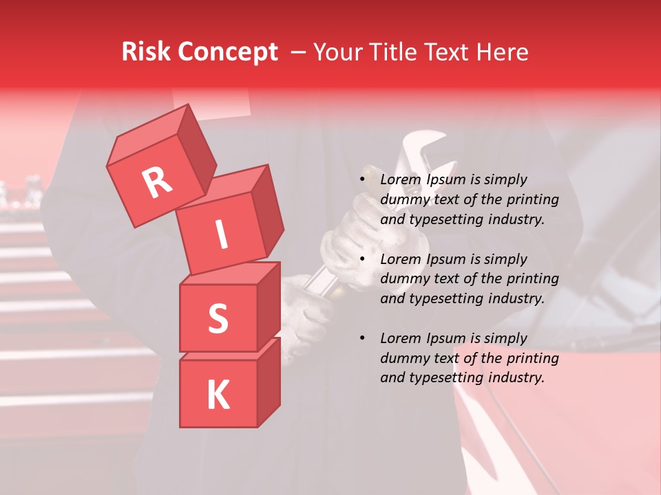 Wrench Job Red PowerPoint Template