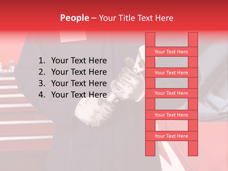 Wrench Job Red PowerPoint Template