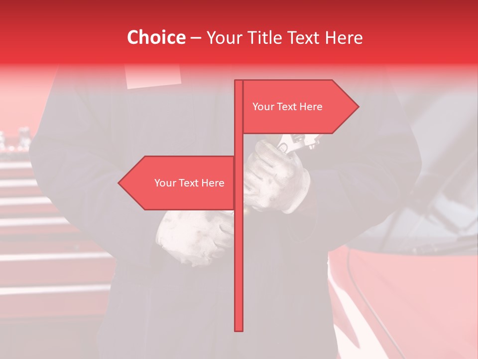 Wrench Job Red PowerPoint Template