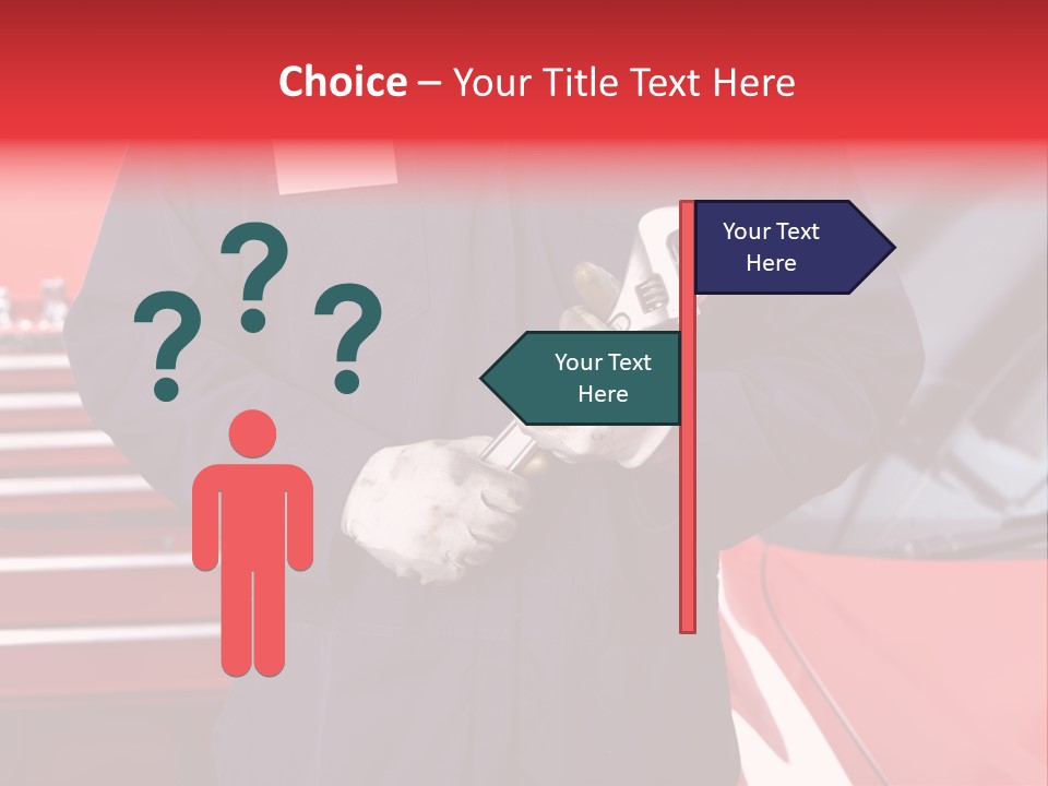 Wrench Job Red PowerPoint Template