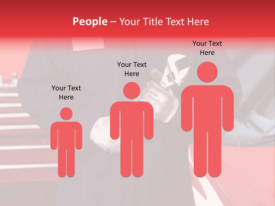 Wrench Job Red PowerPoint Template