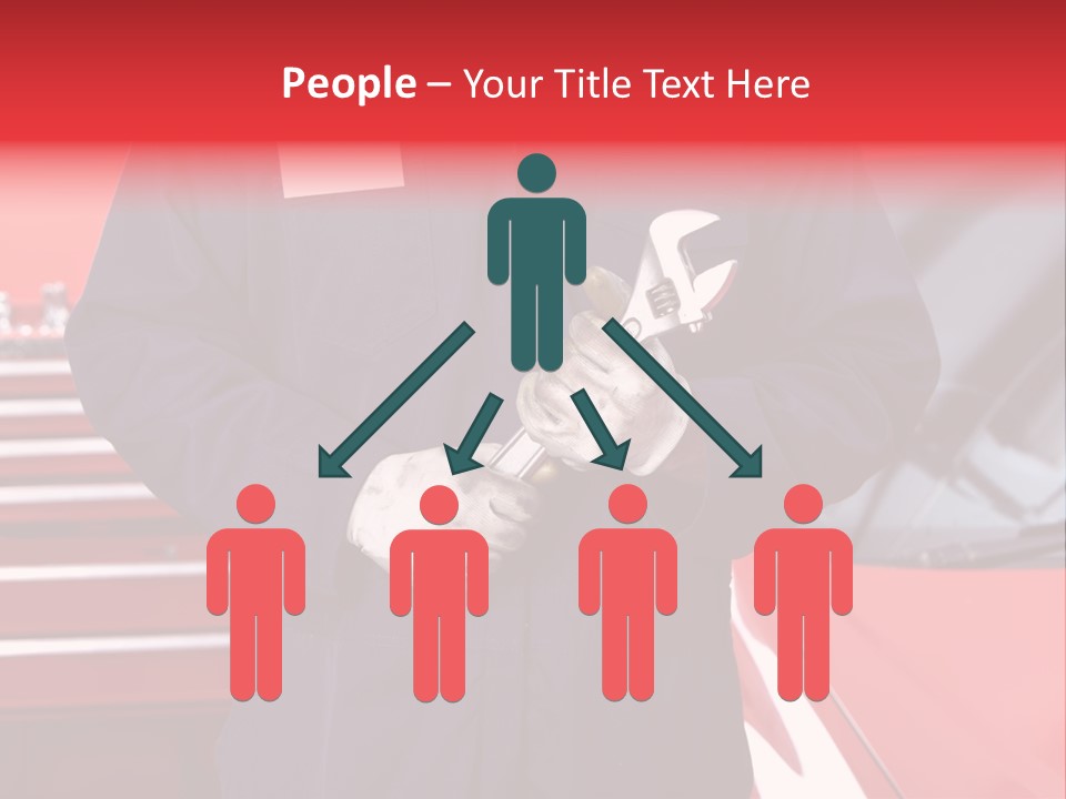 Wrench Job Red PowerPoint Template
