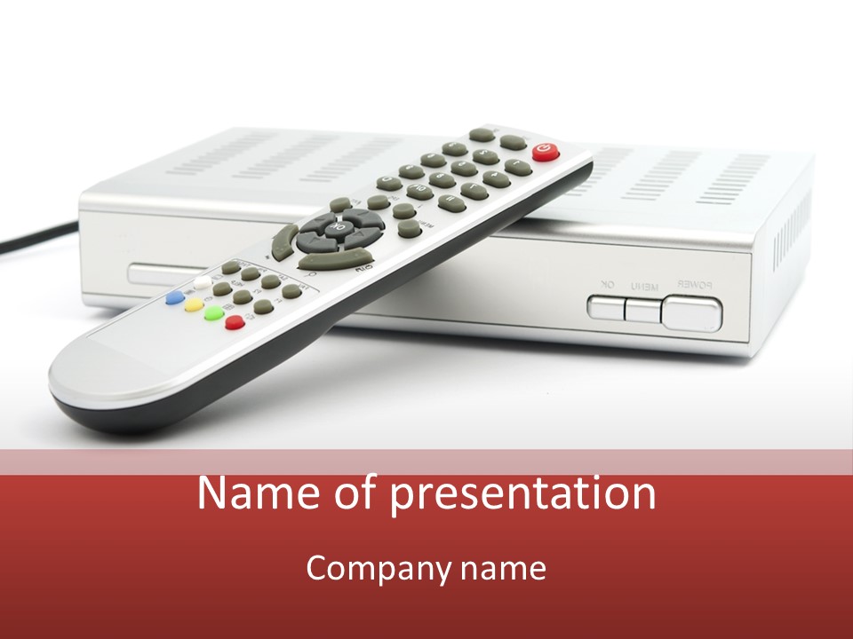 Television Recorder Isolated PowerPoint Template