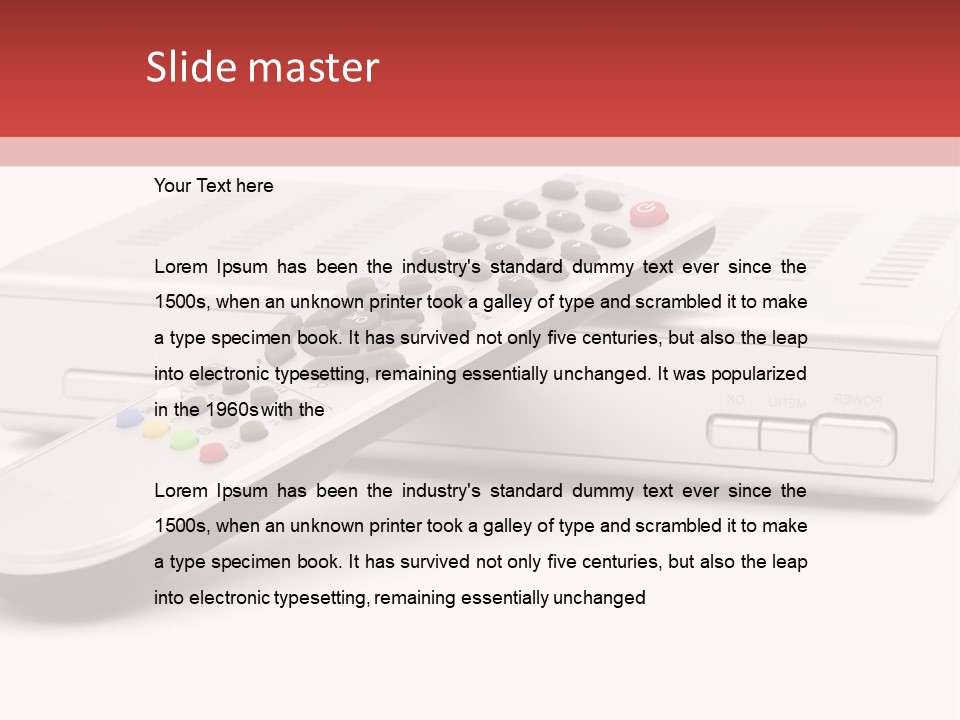 Television Recorder Isolated PowerPoint Template