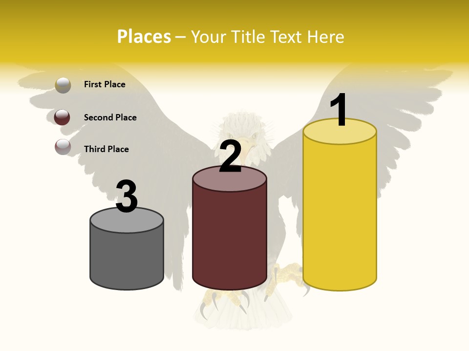 A Bald Eagle With Wings Spread Out PowerPoint Template