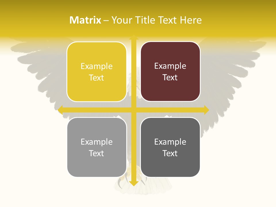 A Bald Eagle With Wings Spread Out PowerPoint Template