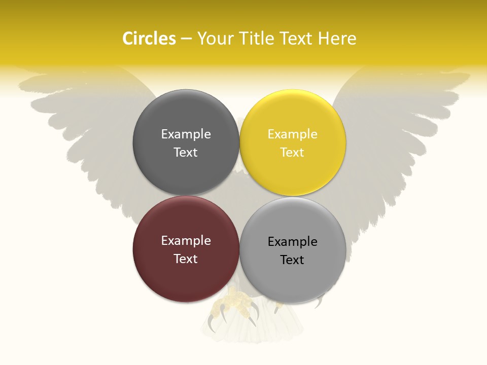 A Bald Eagle With Wings Spread Out PowerPoint Template