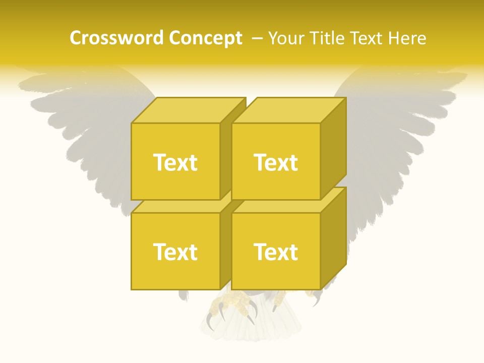 A Bald Eagle With Wings Spread Out PowerPoint Template