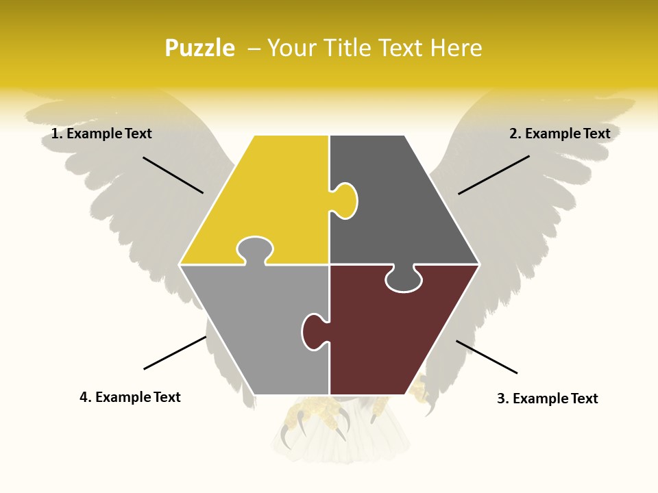 A Bald Eagle With Wings Spread Out PowerPoint Template