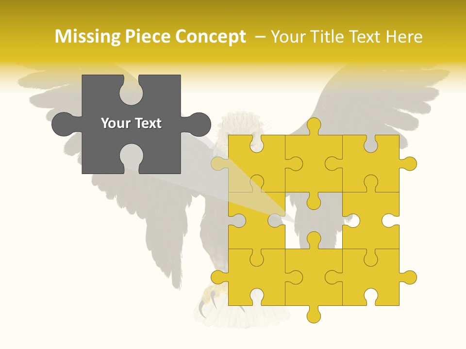 A Bald Eagle With Wings Spread Out PowerPoint Template